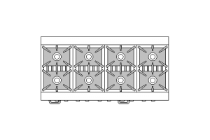 ARAGAZ CU 8 OCHIURI SI 2 CUPTOARE 200 x 100 cm - INOKSAN