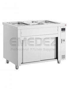 Bain Marie cu dulap neutru fara vitrina MDV714 4GN 1/1 141x70x86