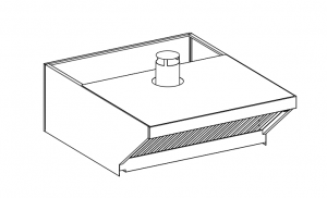Hota inox Cu filtre inox si condensare pentru cuptoare convectie electrice