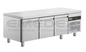 Masa frigorifica din inox tip suport, cu 3 uși, capacitate 250litri, R290, INOMAK, 179.2x70x64.3cm