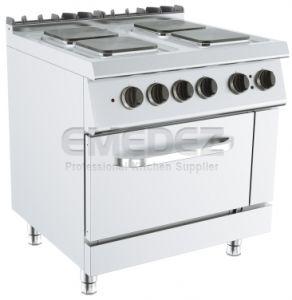 Masina de gatit electrica 4 plite PATRATE si cuptor, 16.4KW,  80x73x90