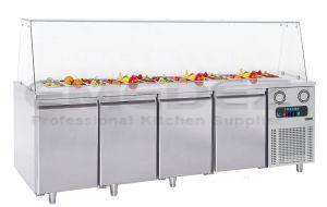 Vitrina rece, Salatbar, 6 tavi gn 1/1, 235x70x129cm