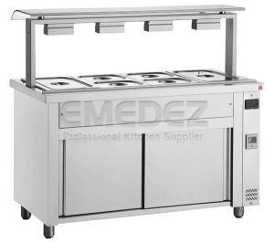 Bain Marie cu dulap cald si geam simplu MJV714 GN 1/1 141x70x130