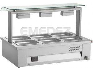 Bain Marie  de banc cu geam simplu MEV610 GN 1/1 108x63x71