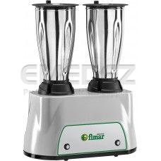 Mixer profesional 350 + 350 W 1.5+1.5 litri vas Inox 21x21x49