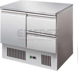 Saladeta refrigerata static blat inox 1 usa + 2 sertare 90x70x87