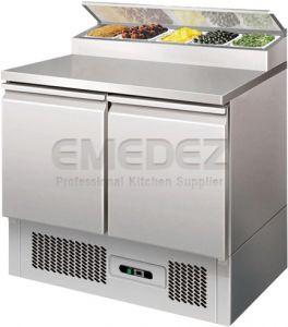 Saladeta refrigerata static blat inox cu 2 usi 90x70x101