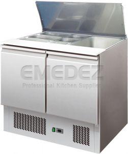 Saladeta refrigerata static blat polietilena cu 2 usi 90.5x70x88