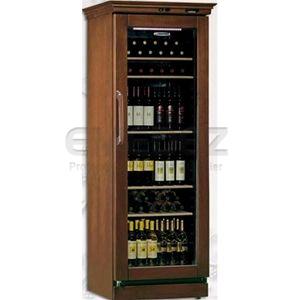 Frigider pentru vin cu sistem refrigerare static usa sticla nuc deschis 64x61x186