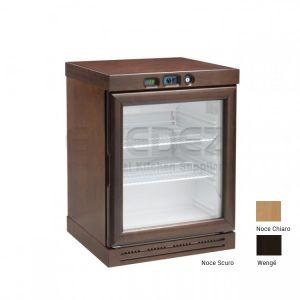 Frigider pentru vin cu sistem refrigerare static usa sticla nuc deschis 64x61x87