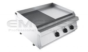 Gratar grill electric de banc cu placa neteda si striata 80x73x30