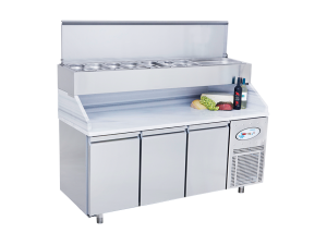 Unitate refrigerata preparare PIZZA cu blat marmura si 3 usi 186.5x70x134