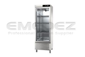 Frigider profesional vertical inox cu 1 usa de sticla GREEN LINE 600 litri 69.3x72.6x206.7cm 