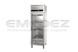 Frigider profesional vertical inox cu 1 usa de sticla GREEN LINE 700lt 65.3x80x201.5cm