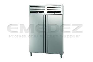 Frigider vertical profesional inox cu 2 usi si 2 compartimente independente 1400 litri  131.8x84.2x204cm