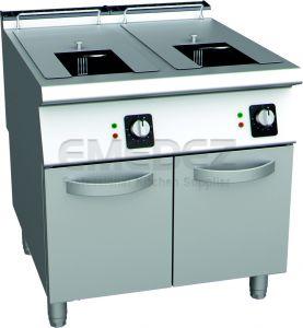 Friteusa dubla gaz 15+15lt, 30kW, 80x73x85cm