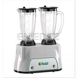 Mixer/Blender profesional pentru bar cu 2 pahare policarbonat 1.5 litri+1.5litri 350W+350W 38x21x49cm