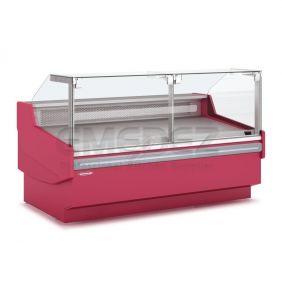 Vitrina modulara expunere pentru supermarket cu geam drept 202.5x121.5x123cm