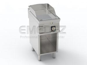 Fry-top / Gratar Electric cu placa neteda cromată, 7.8kw-400V, model de banc, 40x70x28cm