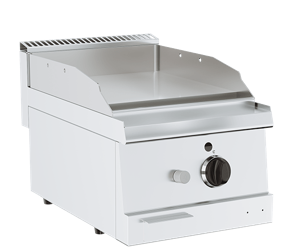 Grill / Fry-top gaz de banc cu placa neteda cromata 40x60x30cm