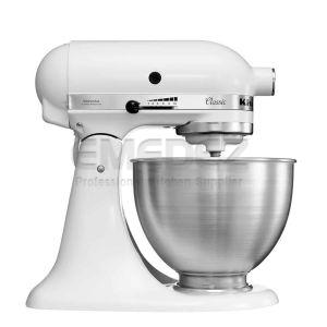 Mixer KitchenAid de uz casnic, model Classic, culoare alba, cap rabatabil, capacitatea de 4.30 litri, putere 275 W