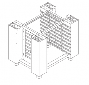 Suport inox pentru cuptor TECNOCOMBI 4 TAVI cu sine pentru tavi