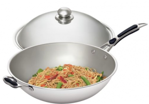 Tigaie inox tip wok 36cm