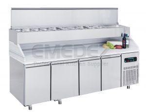 Unitate refrigerata preparare  cu blat marmura 233x70x134cm