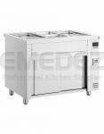 Bain Marie cu dulap neutru fara vitrina MDV714 4GN 1/1 141x70x86