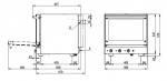 Cuptor convecție electric, 4 Tavi 46x34cm, Putere 2.7kw, monofazat, comenzi electromecanice, umidificare manuala, 58.5x65.5x57cm