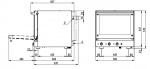 Cuptor convecție electric, 4 Tavi 46x34cm,Putere 2.7kw, monofazat, comenzi electromecanici, fără umiditate, 58.5x65.5x57cm