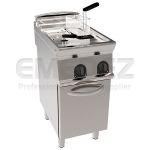 Friteusa electrică cu 2 cuve independente, capacitate 8+8litri, putere 14kw, 40x70x85cm 