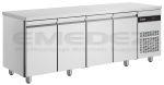 Masa frigorifica inox, cu 4 usi, capacitate 571 litri, R290, seria Pine, 224.2x70x88cm, Inomak