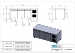 Masa inox frigorifica profesionala cu 3 usi, 622 litrii, 208x80x88cm 