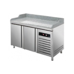 Masa preparare pizza inox frigorifica 2usi cu blat granit  149.2x80x85cm