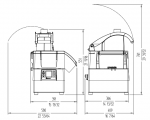 Masina de feliat legume, putere 800W, viteza variabila, monofazat, capacitate 50-350kg, model CA-21, 37.8x30.9x53.3cm