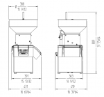 Robot profesional pentru feliat legume, Putere 550W, trifazat, capacitate 1000kg/h, SAMMIC, model CA-62, 43x42x81cm