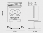 Storcator automat portocale, Frucosol, model F50, 47x37x73.5cm