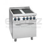 Mașina de gătit electrica 4 ochiuri si cuptor GN 2/1 70x77.5x85