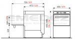 Masina de spalat pahare TECH-350 cos 35x35/ 43x47.5x65 cm ASBER