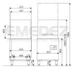 Masina de spalat vase cu capota EASY WASH cos 50x50/ 67.5x67.5x144