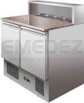 Saladeta refrigerata static blat granit cu 2 usi 90x70x101