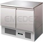 Saladeta refrigerata static blat inox cu 2 usi 90x70x87