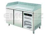 Masa preparare pizza inox refrigerata 2 usi blat granit 290 litri 134.2x70x85