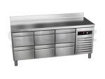 Masa de lucru inox refrigerata 6 sertare GREEN LINE  - 180x70x85cm