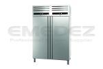 Frigider vertical profesional inox cu 2 usi si 2 compartimente independente 1400 litri  131.8x84.2x204cm