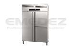 Frigider vertical profesional inox monobloc cu 1 usa mare si 2 usi 1/2 ,clasa C 1400 litri 131.8x80x201.5cm