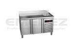 Masa de lucru inox cu refrigerare 2 usi si 1 chiuveta incorporata GREEN LINE 149.2x60x85cm