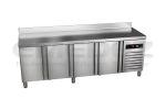 Masa de lucru inox cu refrigerare GREEN LINE 4 usi,254.2x60x85cm