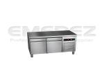 Masa de lucru suport inox refrigerata 2 sertare GREEN LINE 134.2x70x58.4CM